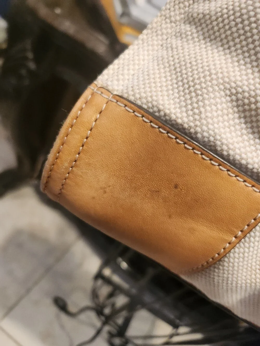 Tory Burch Ella Beige Canvas Tote